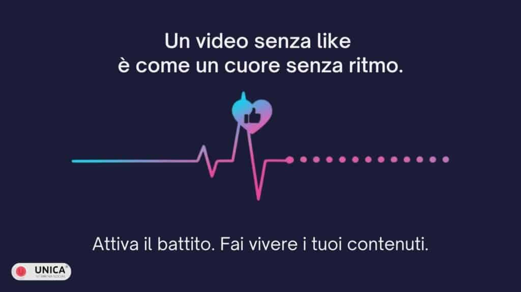 Gráfico que muestra el aumento en la cantidad de "Me gusta" en TikTok con el símbolo del corazón y el logotipo de TikTok.