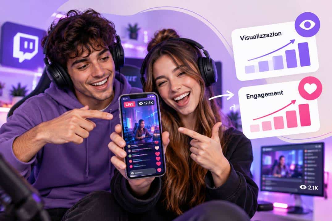 Streaming verticale live visualizzazioni e engagement